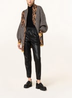 LIU JO Knit cardigan with alpaca , Color: COGNAC/ BLACK/ GRAY (Image 1)