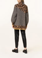 LIU JO Knit cardigan with alpaca , Color: COGNAC/ BLACK/ GRAY (Image 1)