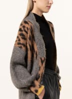 LIU JO Knit cardigan with alpaca , Color: COGNAC/ BLACK/ GRAY (Image 1)