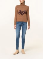 LIU JO Rollkragenpullover mit Glitzergarn, Farbe: COGNAC (Bild 1)