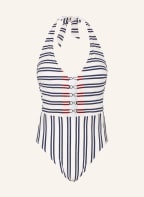 MARYAN MEHLHORN Neckholder-Badeanzug BREEZE, Farbe: CREME/ DUNKELBLAU/ DUNKELROT (Bild 1)