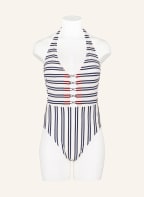 MARYAN MEHLHORN Neckholder-Badeanzug BREEZE, Farbe: CREME/ DUNKELBLAU/ DUNKELROT (Bild 1)