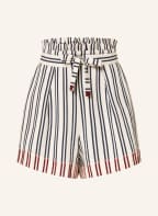 MARYAN MEHLHORN Paperbag-Shorts BREEZE, Farbe: CREME/ DUNKELBLAU/ DUNKELROT (Bild 1)