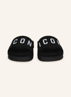 DSQUARED2 Pantoletten ICON, Farbe: SCHWARZ/ WEISS (Bild 1)