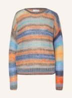 rich&royal Pullover mit Mohair und Alpaka, Farbe: BLAU/ ORANGE/ MINT (Bild 1)