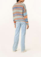 rich&royal Pullover mit Mohair und Alpaka, Farbe: BLAU/ ORANGE/ MINT (Bild 1)