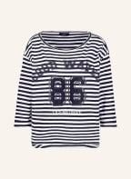 monari Shirt mit 3/4-Arm und Schmucksteinen, Farbe: WEISS/ DUNKELBLAU (Bild 1)