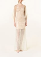 unique Evening dress with sequins and stole, Color: NUDE (Image 1)