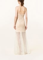 unique Evening dress with sequins and stole, Color: NUDE (Image 1)