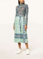 rich&royal Pleated skirt, Color: GREEN/ BLUE/ ECRU (Image 1)