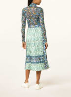 rich&royal Pleated skirt, Color: GREEN/ BLUE/ ECRU (Image 1)