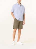 MAERZ MUENCHEN Short-sleeved shirt relaxed fit, Color: WHITE/ BLUE (Image 1)
