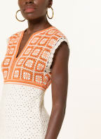 maje Strickkleid ROBY, Farbe: ECRU/ ORANGE/ HELLORANGE (Bild 1)