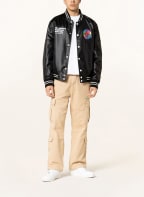 GUESS Bomber jacket GO J BALVIN AMOR, Color: BLACK/ WHITE/ BLUE (Image 1)
