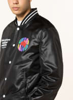 GUESS Bomber jacket GO J BALVIN AMOR, Color: BLACK/ WHITE/ BLUE (Image 1)