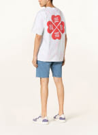 GUESS T-shirt GO BALVIN MARBLE, Color: WHITE/ LIGHT PINK/ RED (Image 1)