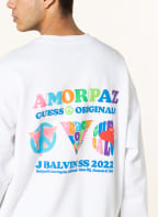 GUESS Sweatshirt GO J BALVIN AMOR, Color: WHITE (Image 1)