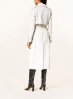 EMPORIO ARMANI Trench coat made of leather, Color: LIGHT GRAY (Image 1)