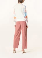 TED BAKER Strickjacke RYVIR mit Leinen im Materialmix, Farbe: HELLBLAU/ WEISS/ LACHS (Bild 1)