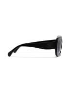 CHANEL Rechteckige Sonnenbrille, Farbe: C888S6 - SCHWARZ/ GRAU VERLAUF (Bild 1)