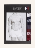 DRYKORN 3er-Pack Boxershorts CORBIN, Farbe: GRAU/ WEISS/ DUNKELROT (Bild 1)