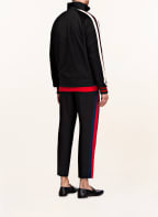 GUCCI Sweatjacke, Farbe: SCHWARZ/ CREME/ GRÜN (Bild 1)