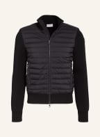 MONCLER Sweatjacke im Materialmix, Farbe: SCHWARZ (Bild 1)