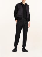 MONCLER Sweatjacke im Materialmix, Farbe: SCHWARZ (Bild 1)