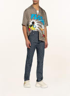 GUCCI Resorthemd aus Seide, Farbe: CAMEL/ NEONBLAU/ WEISS (Bild 1)