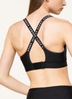 UNDER ARMOUR Sports bra UA INFINITY MID COVERED, Color: BLACK (Image 1)