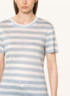 BOSS Strickshirt ENELL aus Leinen , Farbe: WEISS/ HELLBLAU (Bild 1)