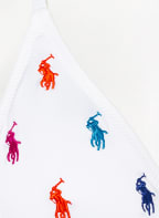 POLO RALPH LAUREN Triangle bikini top LOGO ICONS, Color: WHITE (Image 1)