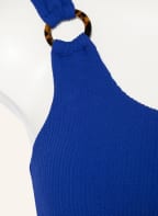 POLO RALPH LAUREN One-shoulder bikini top TWIST RIB , Color: BLUE (Image 1)