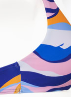 Hot Stuff Bralette bikini ABSTRACT , Color: PINK/ BLUE/ ORANGE (Image 1)