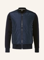 BOSS Sweatjacke SKILES im Materialmix, Farbe: DUNKELBLAU (Bild 1)