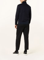 BOSS Sweatjacke SKILES im Materialmix, Farbe: DUNKELBLAU (Bild 1)