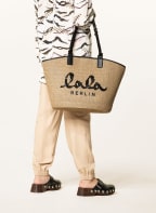 Lala Berlin Shopper MARION mit Pailletten, Farbe: BEIGE/ SCHWARZ (Bild 1)
