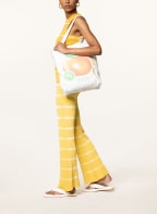 Lala Berlin Shopper MIA, Farbe: WEISS/ ORANGE (Bild 1)