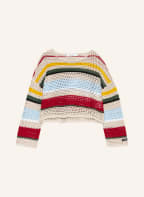 DAILY PAPER Cropped-Pullover REKWARA, Farbe: CAMEL/ HELLBLAU/ DUNKELROT (Bild 1)