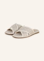 MICHAEL KORS Slides GIDEON , Color: LIGHT BROWN/ WHITE (Image 1)