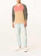 COLOURS & SONS Frotteeshirt, Farbe: HELLBRAUN/ ROSÉ/ KHAKI (Bild 1)