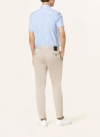 OLYMP Kurzarm-Hemd Luxor 24/Seven modern fit aus Jersey, Farbe: HELLBLAU/ WEISS (Bild 1)