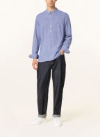 TOMMY HILFIGER Hemd Regular Fit mit Stehkragen, Farbe: BLAU/ WEISS (Bild 1)