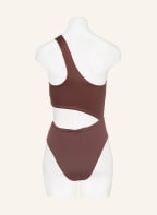 Calvin Klein One-Soulder-Badeanzug DUO SHINE , Farbe: BRAUN (Bild 1)