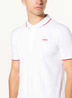 HUGO Piqué-Poloshirt DINOSO Slim Fit, Farbe: WEISS (Bild 1)