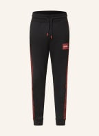 HUGO Sweatpants DACINO mit Galonstreifen, Farbe: SCHWARZ/ ROT (Bild 1)
