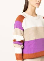 oui Sweater, Color: PURPLE/ BROWN/ BEIGE (Image 1)
