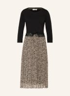 LIU JO Dress with pleats , Color: BLACK/ TAUPE/ BROWN (Image 1)