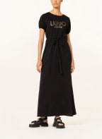 LIU JO Jersey dress with decorative gems, Color: BLACK (Image 1)