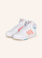adidas Hightop-Sneaker HOOPS MID 3.0, Farbe: WEISS/ NEONPINK/ HELLBLAU (Bild 1)